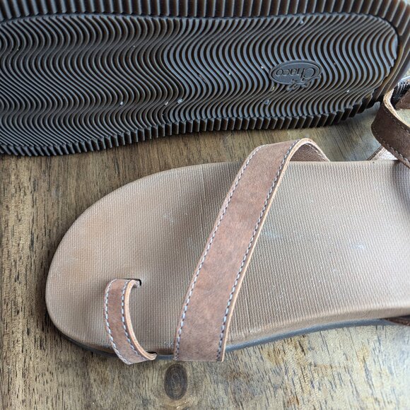 Chaco Shoes - Chaco | Like New | Brown Leather Strap Sandals | Size 9
